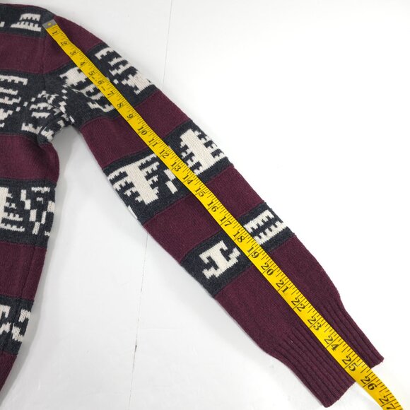 AMERICAN EAGLE Sweater Men's SIZE MEDIUM Aztec Multicolor Knitted Shawl Collar.. - Picture 14 of 16